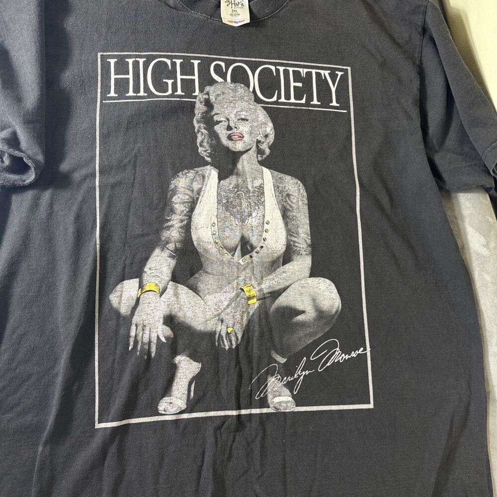 Shaka Wear 2XL Marilyn Monroe High Society Tee Black Shirt Men’s